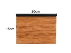 2er Set LED Wandleuchten aus Naturholz flach & dimmbar, Breite 20cm