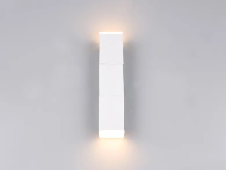 2er Set LED Wandleuchten für innen schwenkbar Weiß, Höhe 17cm