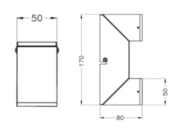 2er Set LED Wandleuchten für innen schwenkbar Weiß, Höhe 17cm