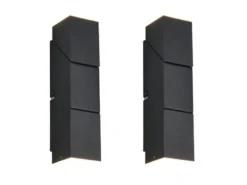 2er Set LED Wandleuchten für innen schwenkbar Schwarz, Höhe 17cm