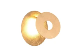 2-er Set LED Wandleuchten mit indirekter Beleuchtung Gold, Ø 18cm