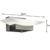 2er SET LED Wandleuchten Silber mit Schalter, dimmbar & CCT, Breite 20cm