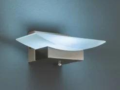 2er SET LED Wandleuchten Silber mit Schalter, dimmbar & CCT, Breite 20cm