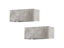 2er SET LED Wandleuchten Up Down, Silber Antik, verstellbares Licht, Breite 23cm