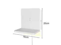 2er Set LED Wandleuchten Weiß mit Stecker, Schalter & Ladefunktion, Höhe 20cm