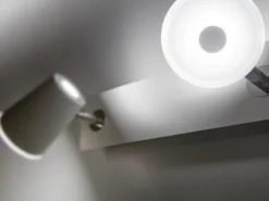 2er SET LED Wandstrahler Weiß 2-flammig mit Schalter, Breite 28cm