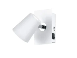 2er Set LED Wandstrahler Weiß mit Schalter, Breite 7,5cm