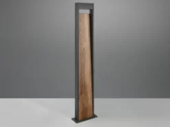 2er Set LED Wegeleuchten in Anthrazit & Holzoptik, Höhe 100cm