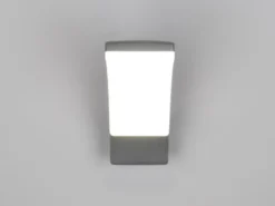 2er Set moderne LED Außenwandleuchten aus Aluminium in Anthrazit, Höhe 22,5cm