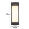 2er Set moderne LED Außenwandleuchten aus Aluminium Anthrazit, Höhe 19cm