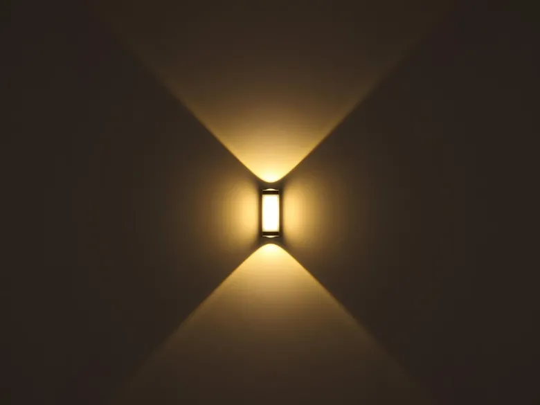 2er Set moderne LED Außenwandleuchten aus Aluminium Anthrazit, Höhe 19cm