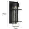 2er Set Moderne LED Außenwandleuchten aus Aluminium, Höhe 41cm