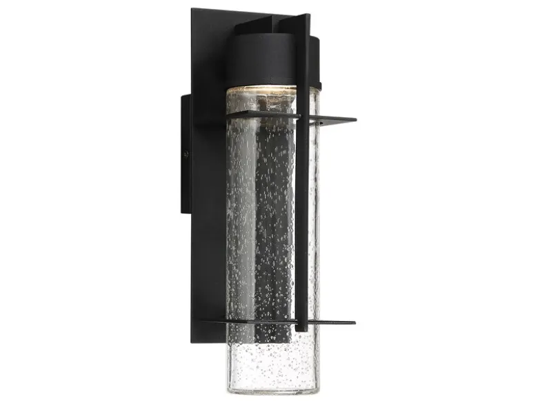 2er Set Moderne LED Außenwandleuchten aus Aluminium, Höhe 37cm