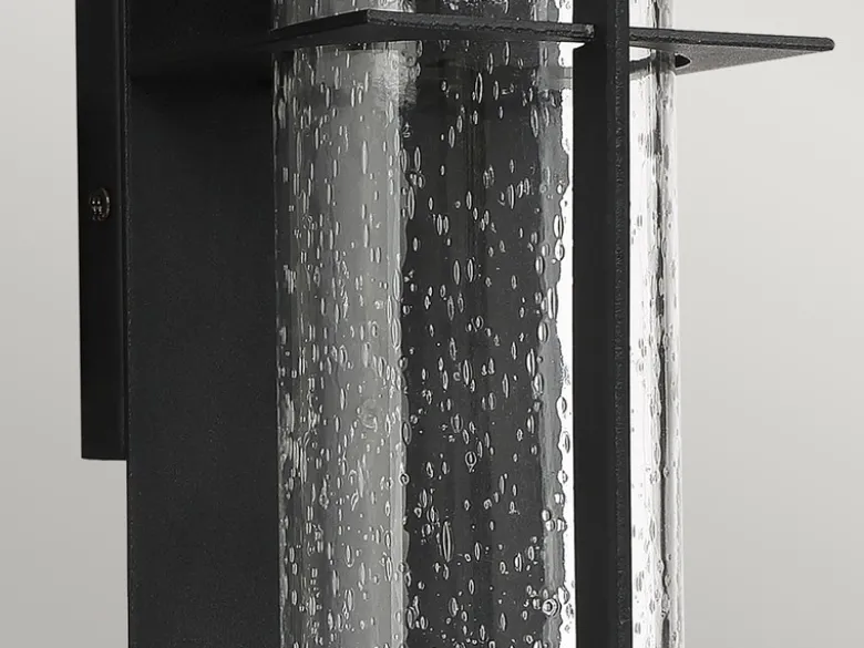 2er Set Moderne LED Außenwandleuchten aus Aluminium, Höhe 37cm