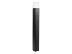 2er Set moderne LED Pollerleuchten aus Aluminium in Schwarz, Höhe 80cm