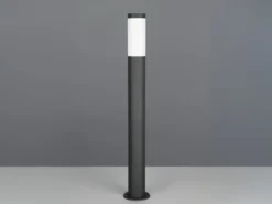 2er Set moderne LED Pollerleuchten aus Edelstahl in Schwarz, Höhe 80cm