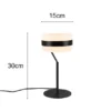 2er Set moderne LED Tischlampen dimmbar, Schwarz, Höhe 30cm
