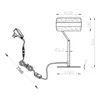 2er Set moderne LED Tischlampen dimmbar, Silber, Höhe 30cm
