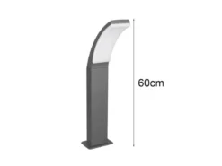 2er Set moderne LED Wegeleuchten aus Aluminium in Anthrazit, Höhe 60cm