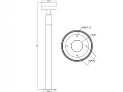2er Set moderne LED Wegeleuchten aus Aluminium in Anthrazit, Höhe 95cm