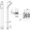 2er Set moderne LED Wegeleuchten aus Aluminium in Anthrazit, Höhe 100cm