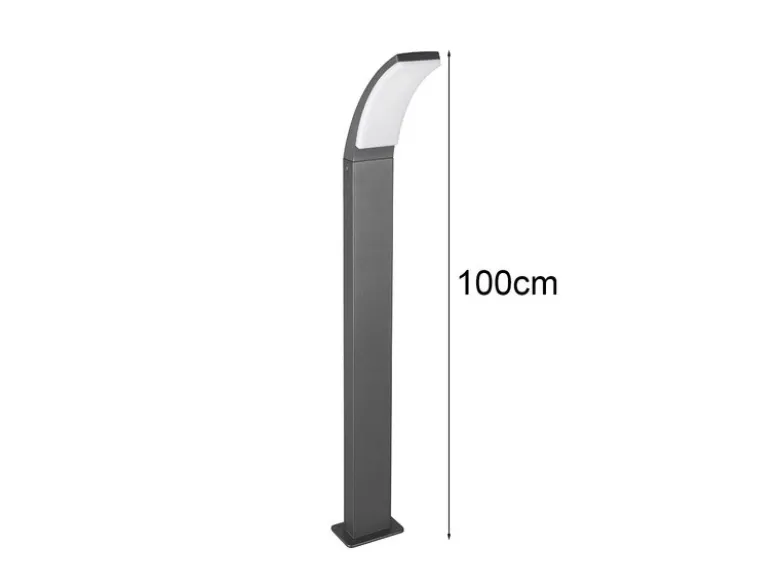 2er Set moderne LED Wegeleuchten aus Aluminium in Anthrazit, Höhe 100cm