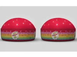 2er Set Nachtlichter Rainbow Rabbit Sternprojektor LED-Farbwechsler 3 Farben