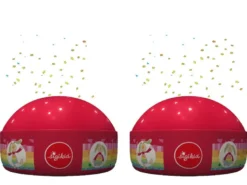 2er Set Nachtlichter Rainbow Rabbit Sternprojektor LED-Farbwechsler 3 Farben