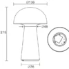 2er SET Outdoor Akku LED Tischleuchten Touch Dimmer, Gelb Höhe 21cm