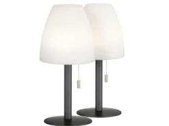 2er SET Outdoor Akku RGB Tischlampen FIUMARA, Höhe 30cm