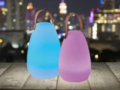 2er SET Outdoor Akku Tischlampen mit RGB & Fernbedienung in 2 Größen
