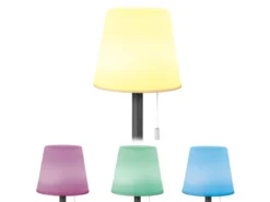 2er SET Outdoor Akku Tischlampen ohne Kabel mit RGB Farbwechsel H: 29cm