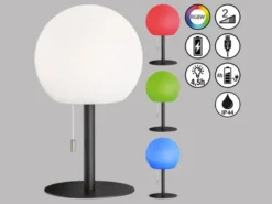 2er SET Outdoor Akku Tischlampen ohne Kabel - dimmbar & RGB Höhe 31cm