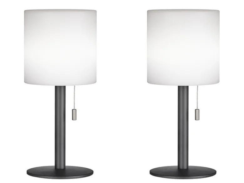 2er SET Outdoor Akku Tischlampen ohne Kabel - dimmbar & RGB - Höhe 30cm