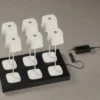 6er Set Outdoor Akku Tischleuchten mit USB Ladestation