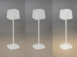 6er Set Outdoor Akku Tischleuchten mit USB Ladestation
