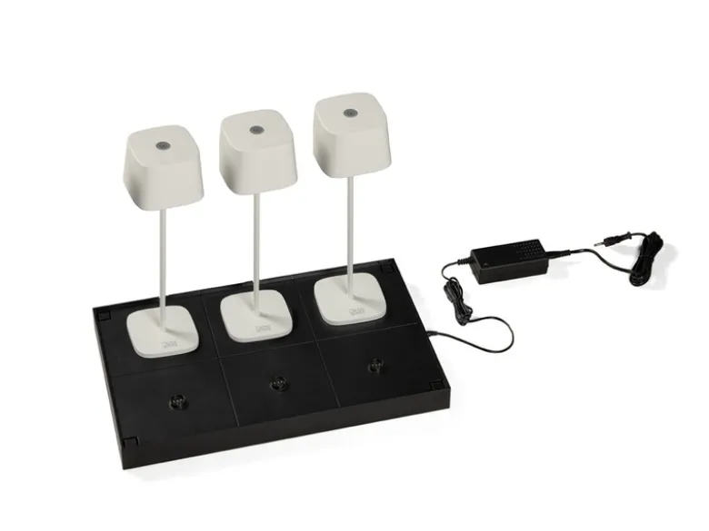 6er Set Outdoor Akku Tischleuchten mit USB Ladestation