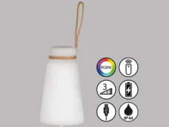 2er SET Outdoor Tischlampen mit Fernbedienung dimmbar & RGB, Höhe 20cm