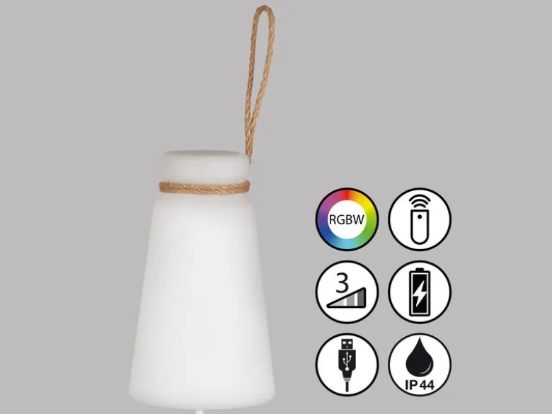 2er SET Outdoor Tischlampen mit Fernbedienung dimmbar & RGB, Höhe 20cm