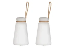 2er SET Outdoor Tischlampen mit Fernbedienung dimmbar & RGB, Höhe 20cm
