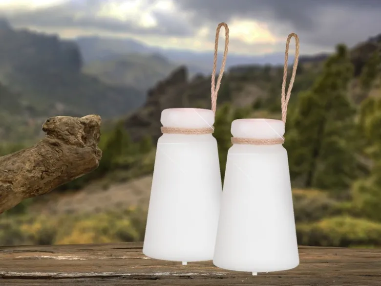 2er SET Outdoor Tischlampen mit Fernbedienung dimmbar & RGB, Höhe 20cm