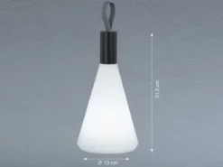 2er SET Outdoor Tischleuchten 31,5cm ohne Kabel - dimmbar & USB aufladbar