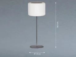 2er SET RGB Tischlampen dimmbar mit Fernbedienung, per USB & Solar aufladbar