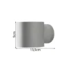 2er-Set runde Wandleuchte MODENA grau, Up-/Down-Light, GU9, Höhe 9 cm, IP44