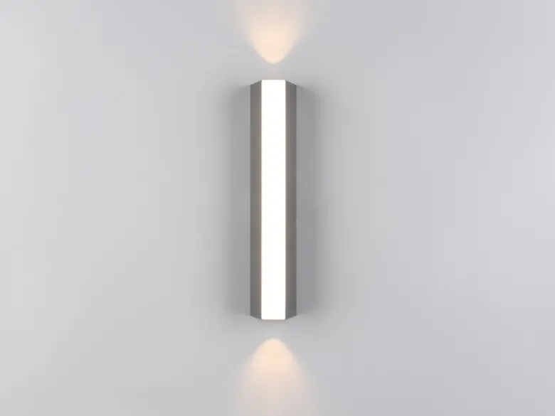 2er Set Schmale LED Außenwandleuchten Up and Down IP65, Höhe 30cm