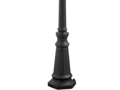 2er-Set schwarze Gartenlaterne PARMA aus Aluminium, E27, IP43, H.: 218 cm