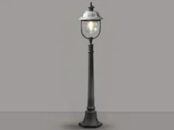2er-Set schwarze Wegeleuchten PARMA, Edelstahl Lampendach, E27, IP43