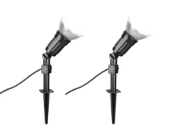 2er Set Schwenkbare Gartenstrahler mit Erdspieß & 2 Meter Anschlusskabel, H:51cm