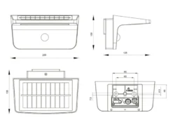 2er SET Solar Außenwandleuchten auch per USB aufladbar mit Bewegungsmelder