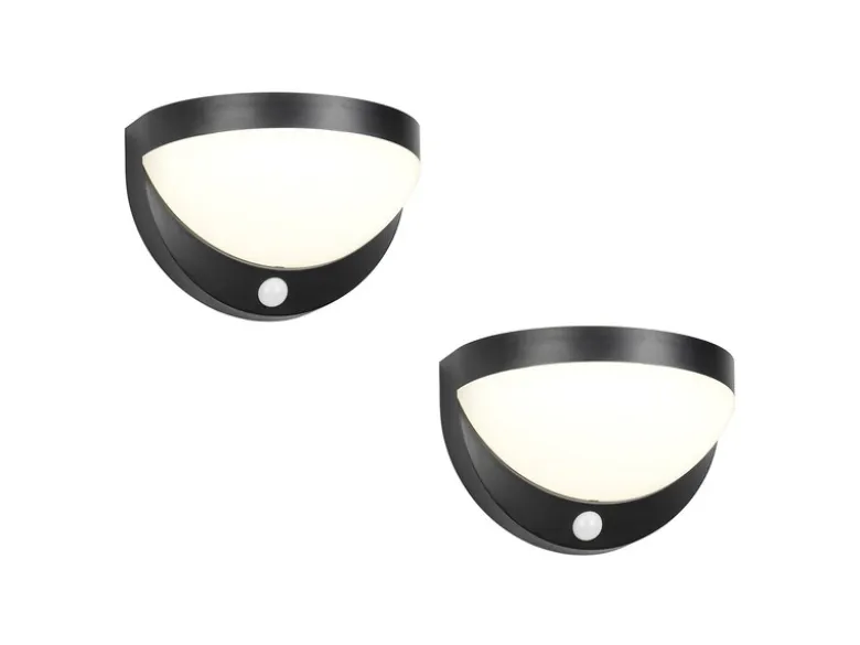 2er SET Solar Außenwandleuchten auch per USB aufladbar mit Bewegungsmelder